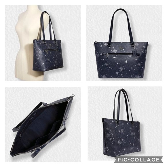 coach bag with snowflakes